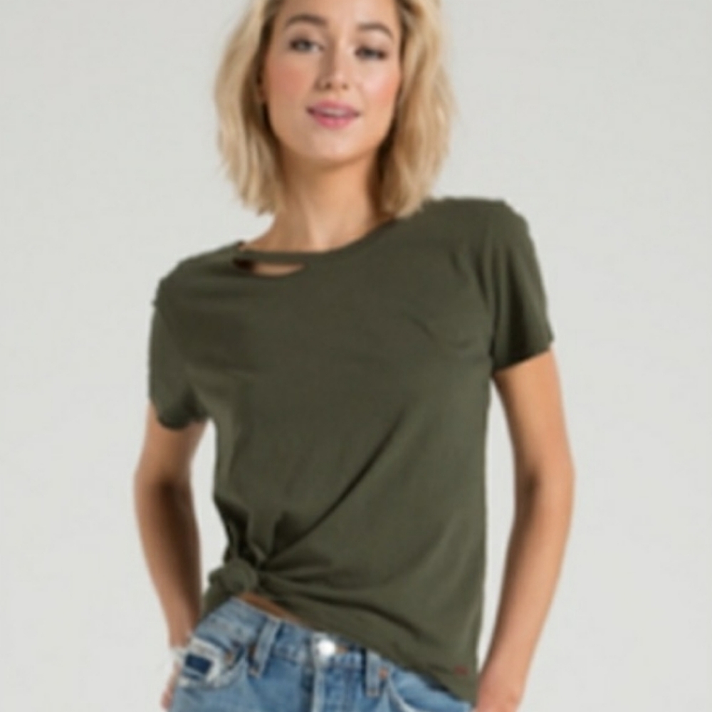 N:Philanthropy Harlow Olive BFF Tee Small nwt - Picture 1 of 6